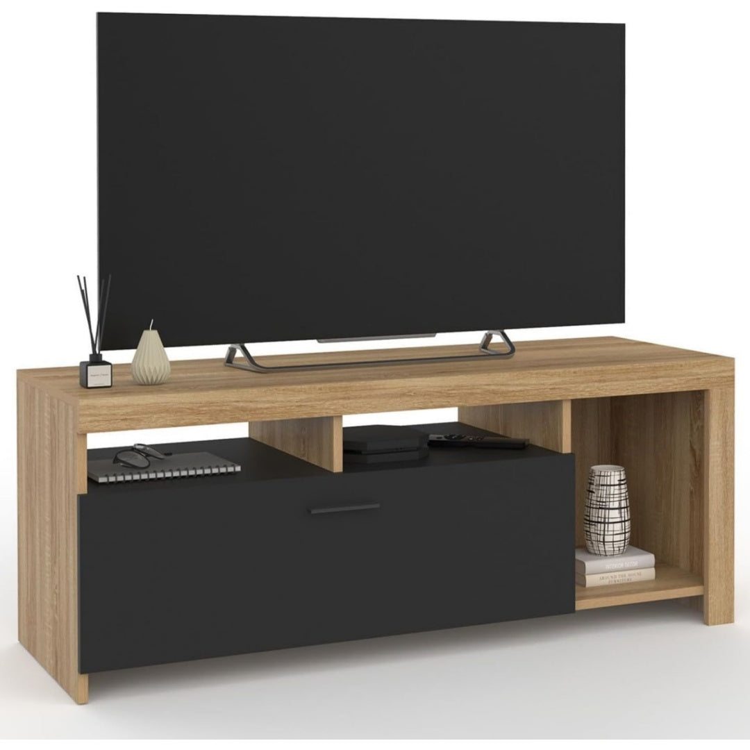Meuble TV gris fonce 27 x 110 x 45 cm