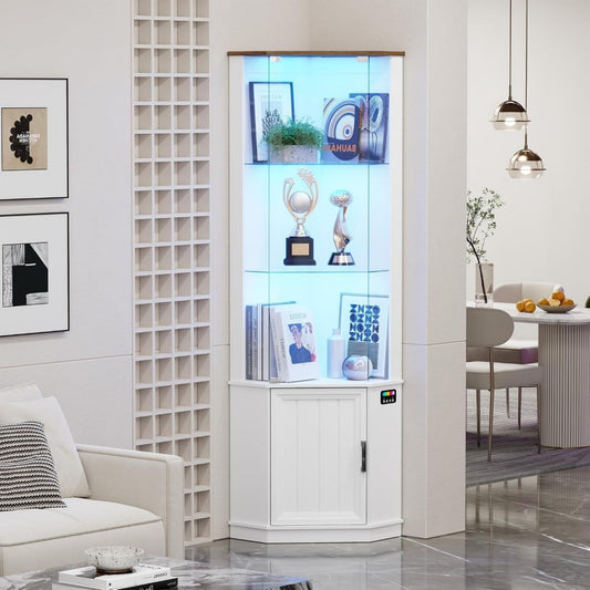 Magnifique vitrine gris clair design moderne en verre