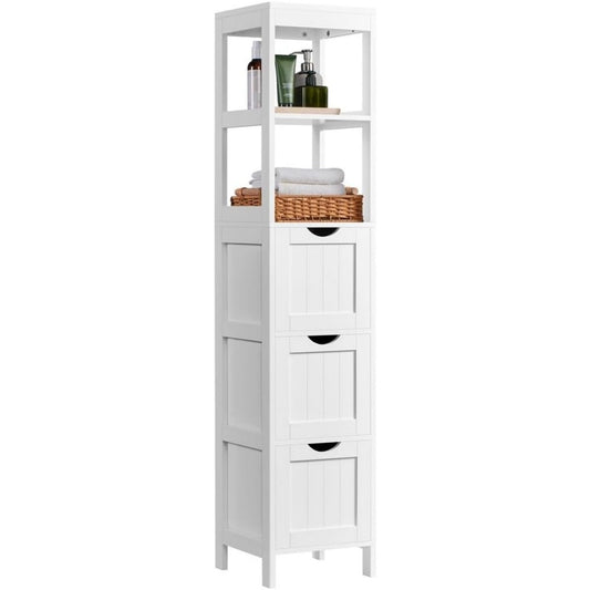Colonne de rangement gris clair contemporain 30 x 30 x 142 cm