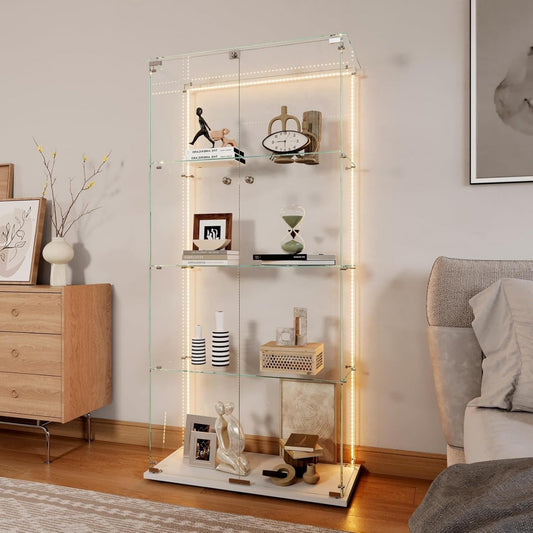 Vitrine rose 163 x 78.5 x 35 cm