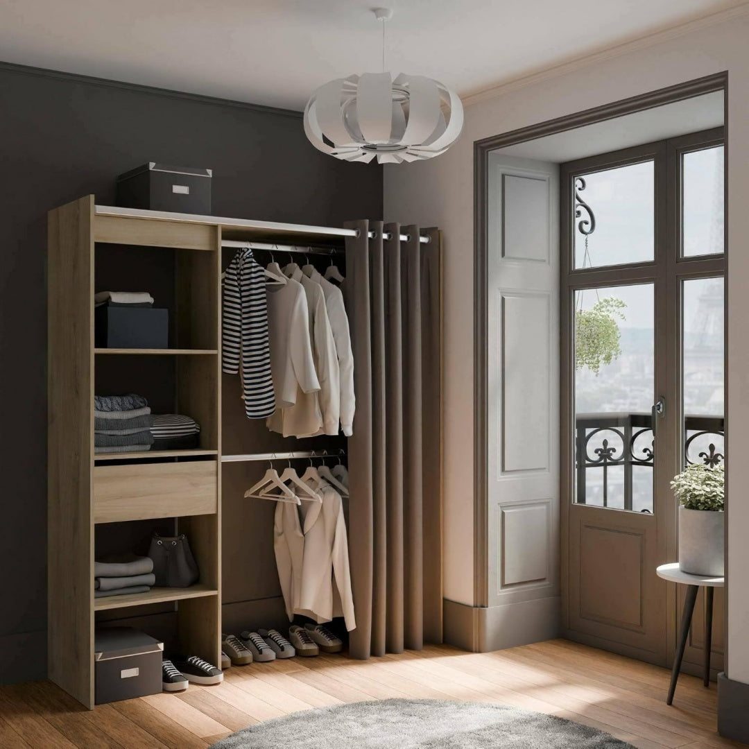 Armoire gris fonce avec un tiroir
