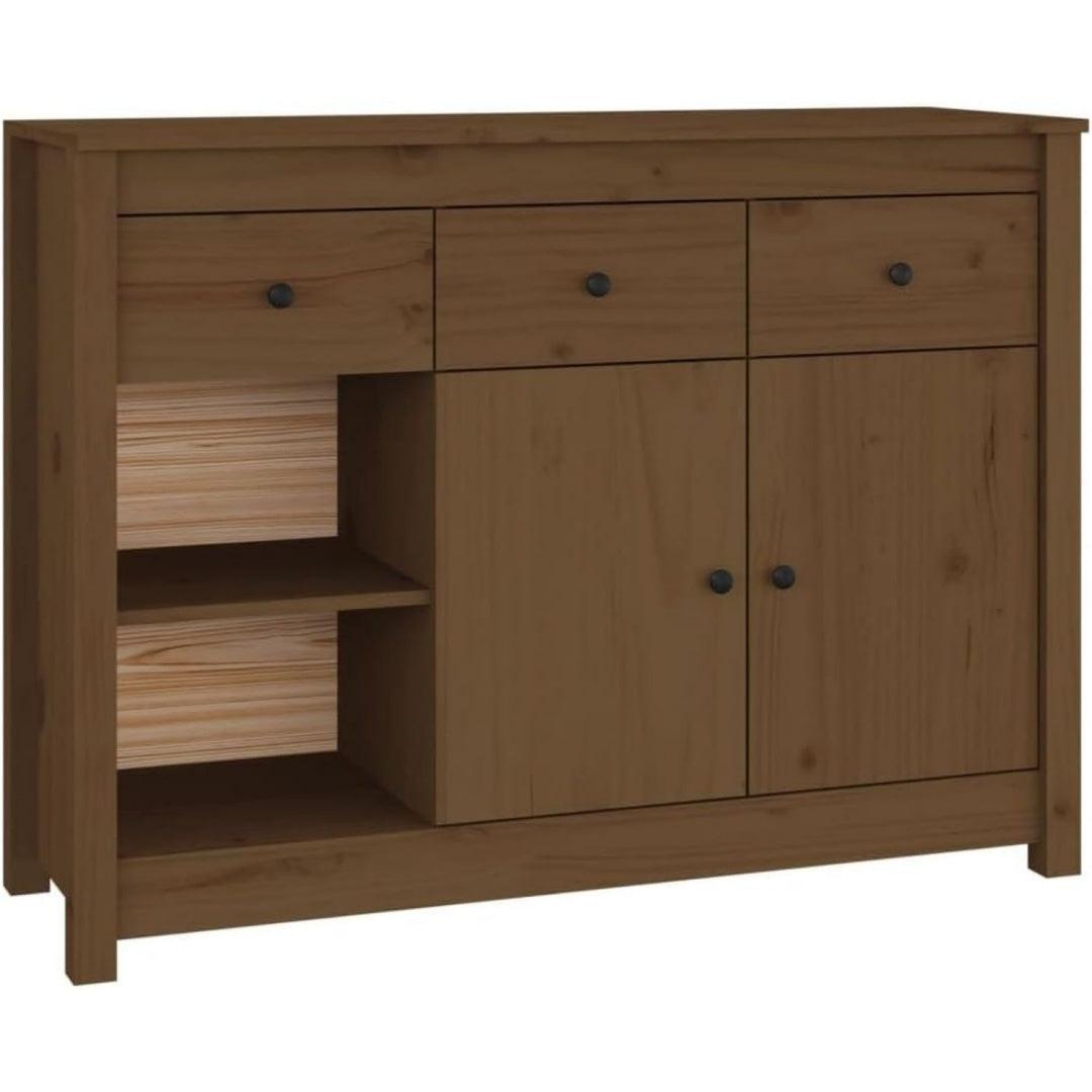 Esprit rustique bahut en bois marron, 100 x 35 x 74 cm