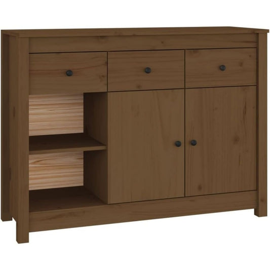Esprit rustique bahut en bois marron, 100 x 35 x 74 cm