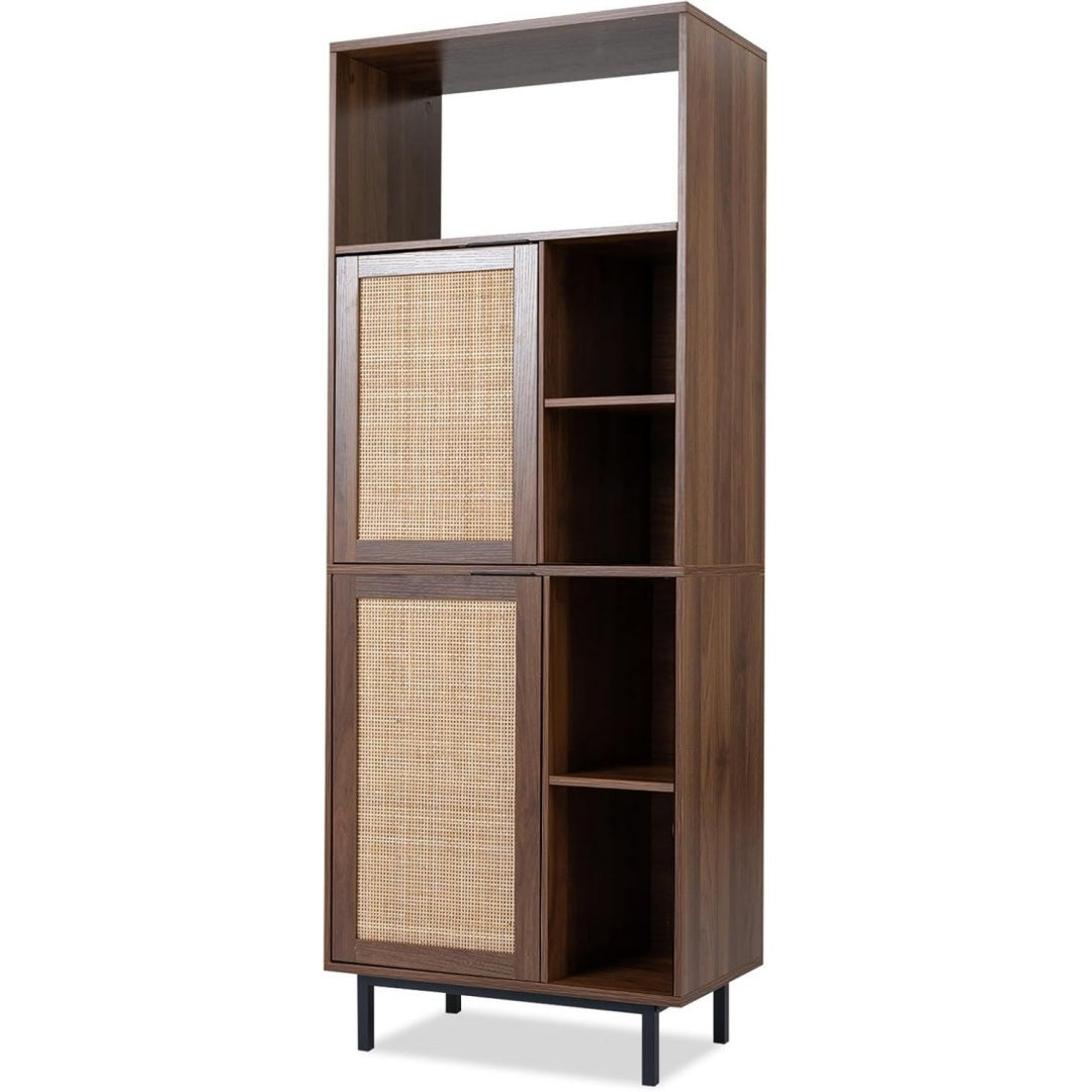 Style Contemporain, buffet marron (60 x 35 x 157 cm)