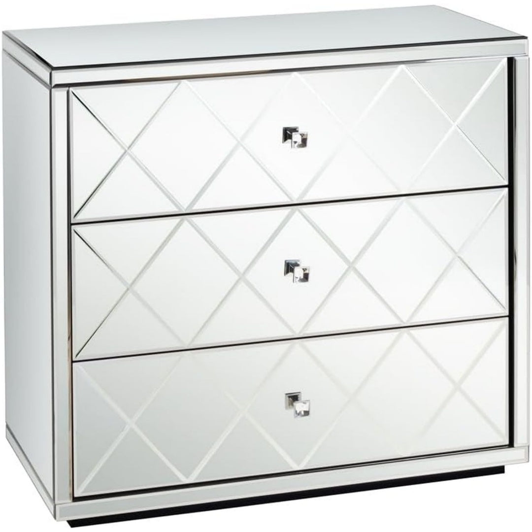 Pratique commode en metal et cristal