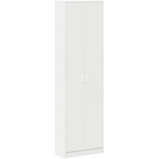 Garde-robe gris clair finition bois penderie