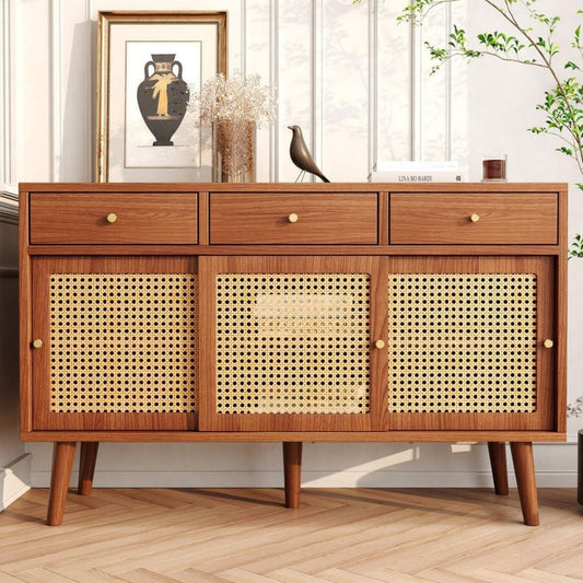 Buffet beige, vintage, rangement pour interieur
