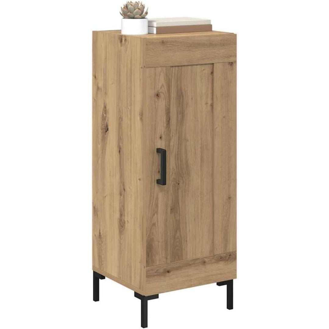 Rangement ingenieux, buffet marron en bois serrure de securite