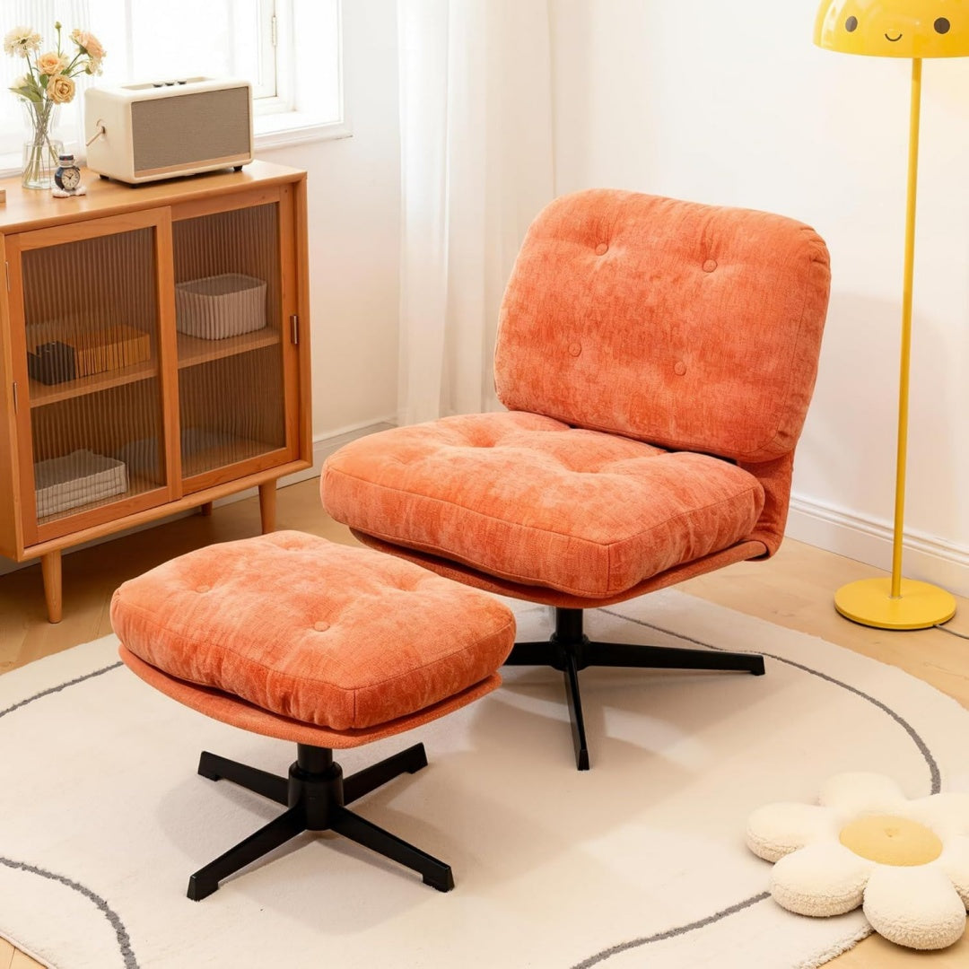 Fauteuil relax gris clair rembourre en tissu pour sejour et salon