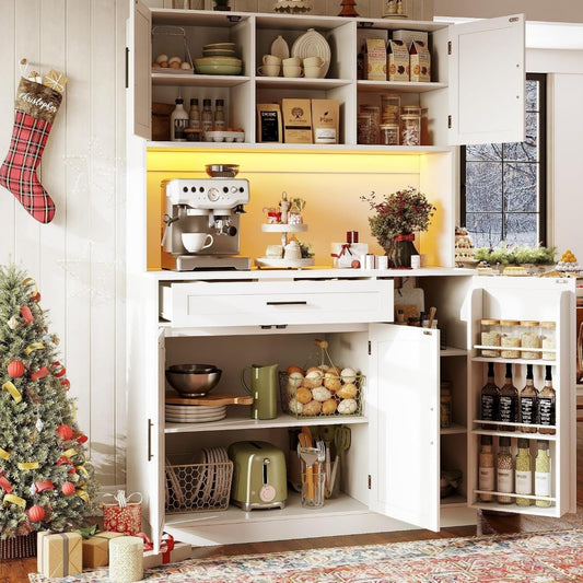 Buffet haut gris clair 110 x 38 x 180 cm securite renforcee