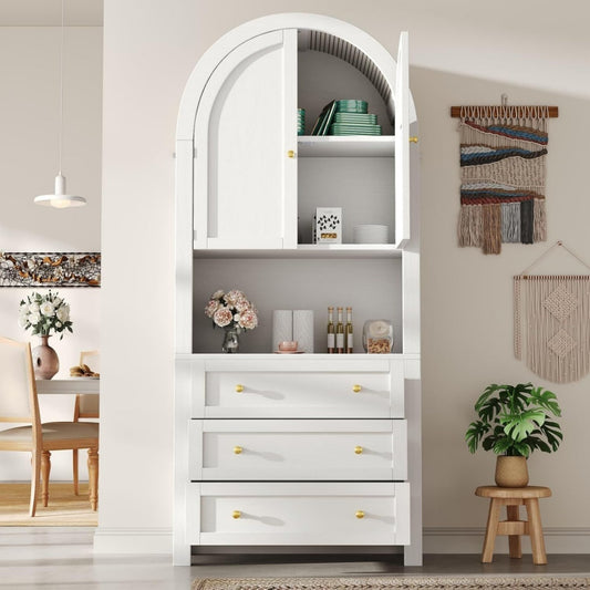 Buffet gris clair en acier