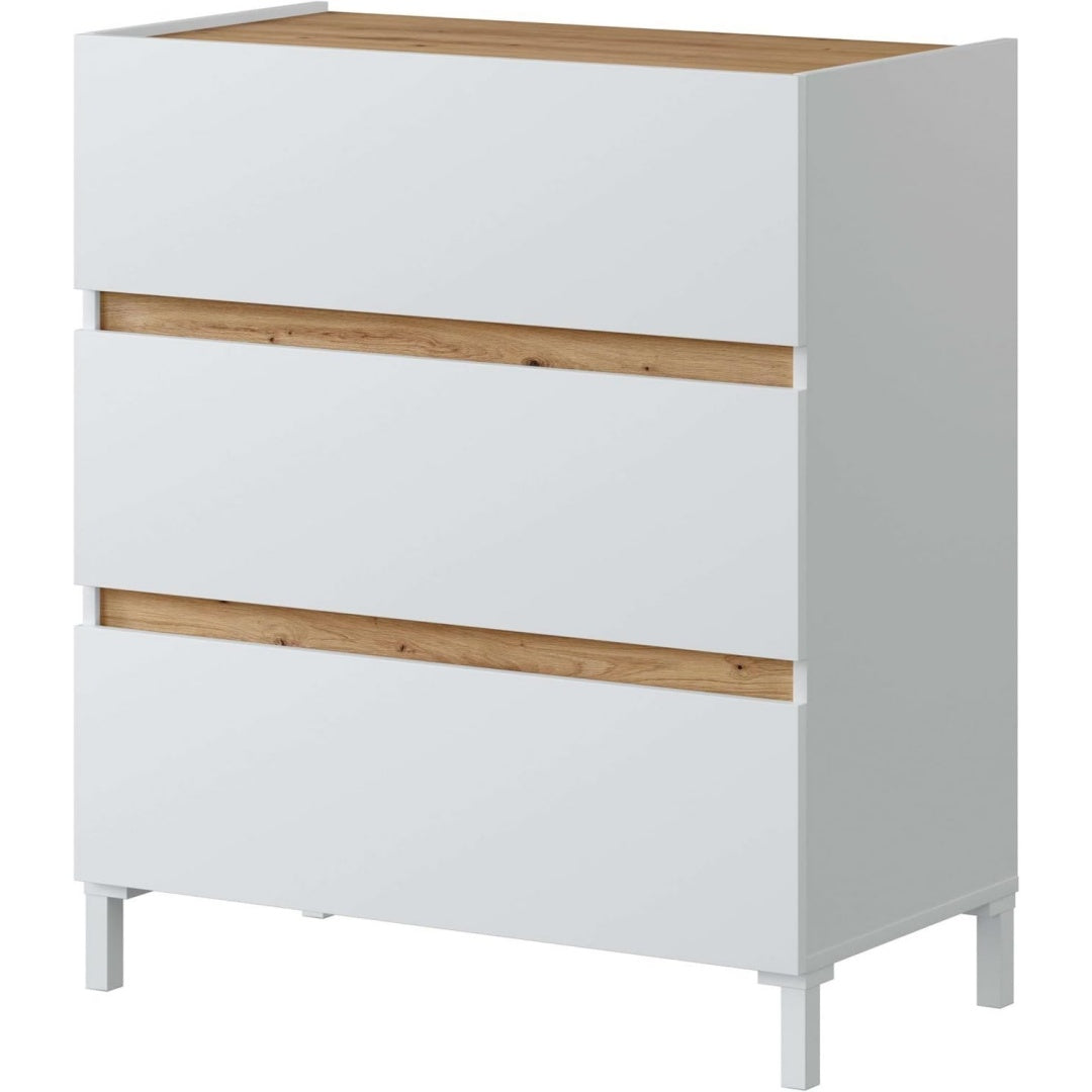 Commode scandinave gris clair 41 x 79 x 91 cm