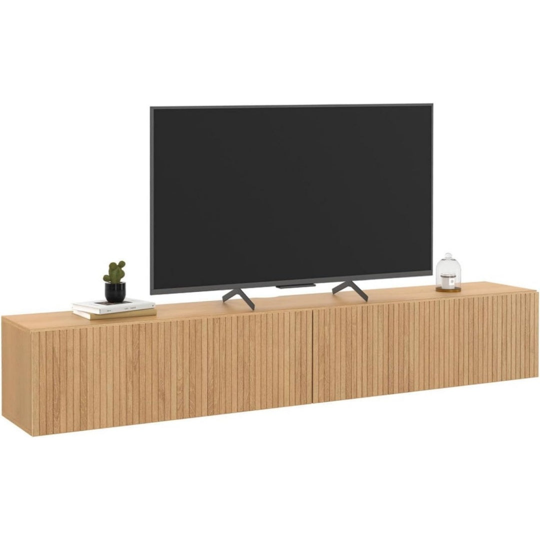 Console TV marron, 2 portes