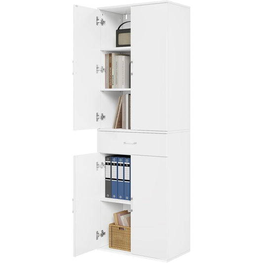 Armoire gris clair 3 etageres reglables, bois ingenierie et style scandinave