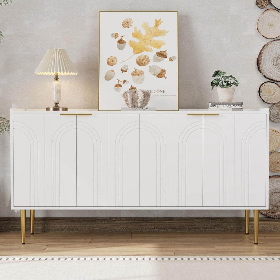 Buffet gris clair pour la chambre, inspiration scandinave
